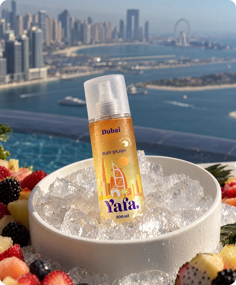 Produtos Yafa na areia