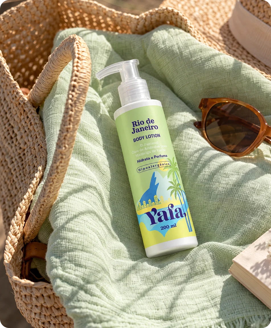 Produtos Yafa na areia
